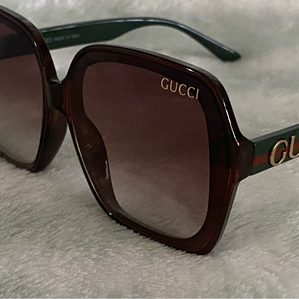 Gucci Brown Oversized Square Sunglasses